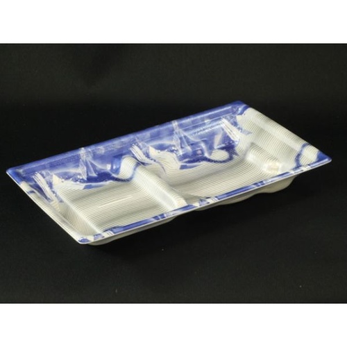 リスパック 冷麺容器 寿司 コンボ1B そうりゅう青 本体画像