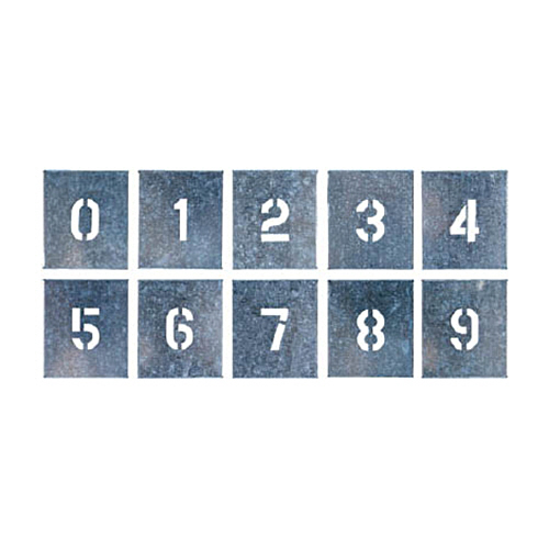 つくし 吹付ﾌﾟﾚｰﾄ 数字(0~9)各1枚 大ｻｲｽﾞ 1ｾｯﾄ(10枚)画像