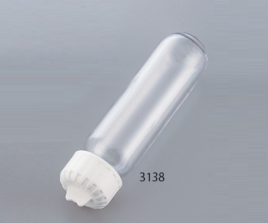オークリッジ沈澱管（Nalgeneオークリッジ） PC製 10mL （シーリングキャップ付き） 1袋（10本入） クリアなプラスチック製容器が並んでいる様子、各キャップがしっかり閉められている。