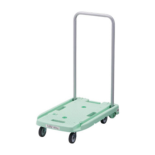 小型樹脂台車 こまわり君 省音G車輪 600mm×390mm ｸﾞﾘｰﾝ 1台