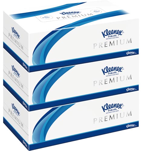 クリネックス　プレミアム３２０枚（１６０組）　３箱画像