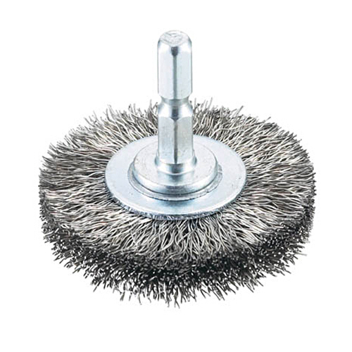 軸付ﾎｲｰﾙﾌﾞﾗｼ φ50×6 0.3mm ｽﾃﾝﾚｽ線 1個画像