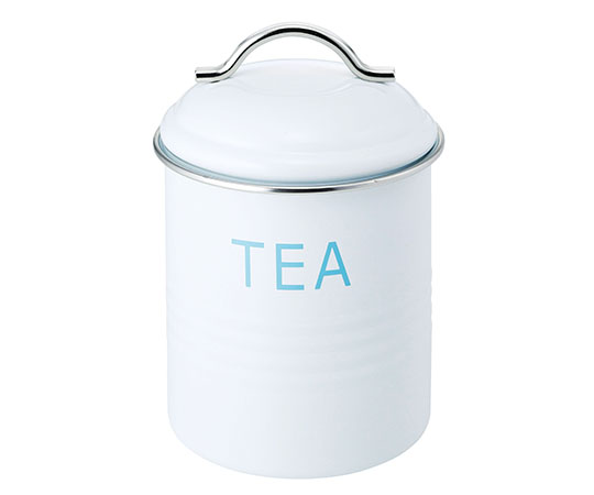 バーネットキャニスター　白　TEA
