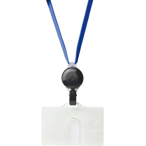 リール式吊下げ名札ハードタイプ青