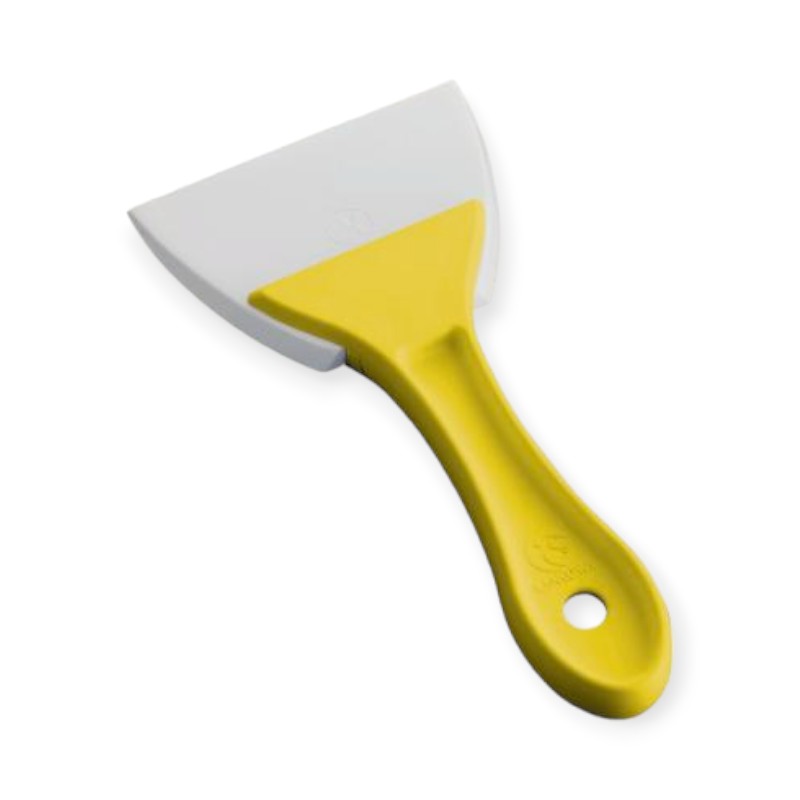 調理道具 PC柄三角シリコンゴムヘラ 黄 小画像