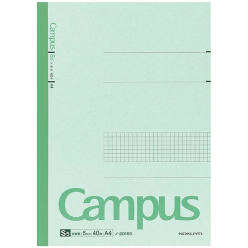 ｷｬﾝﾊﾟｽﾉｰﾄ(特殊罫) A4 5mm方眼罫 40枚 1ｾｯﾄ(10冊)画像