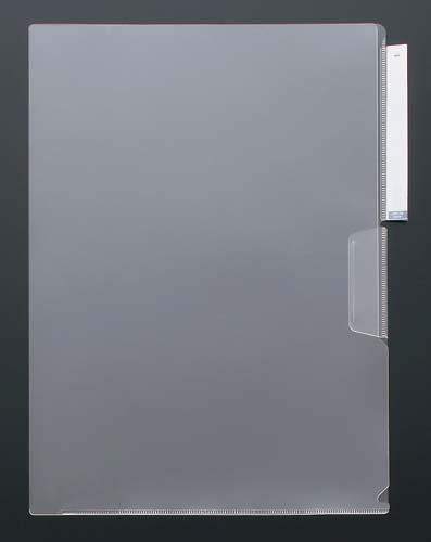 立体見出し付きクリヤーホルダー　Ａ４　乳白　５枚画像