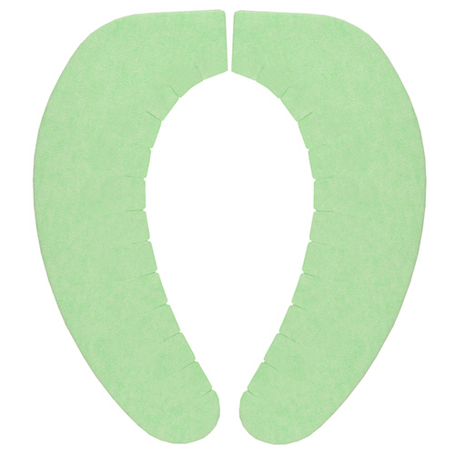 おくだけ吸着 ｽﾞﾚなーいﾍﾞﾝｻﾞｼｰﾄ 無地 ｸﾞﾘｰﾝ 1組画像