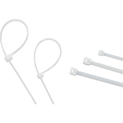 ｹｰﾌﾞﾙﾀｲ 幅2.4×長さ100mm 最大結束Φ22mm 白 1袋(100本)画像