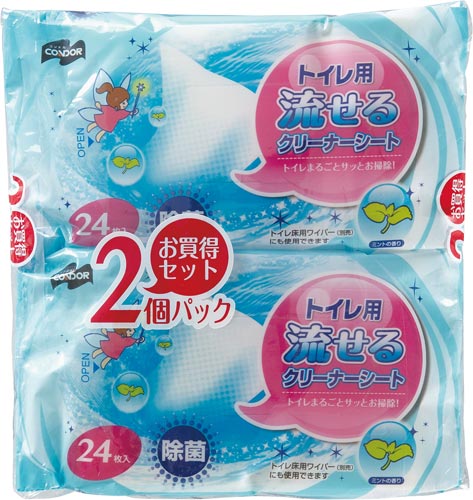 Ｃ．トイレ用流せるクリーナーシート　２４枚入×２
