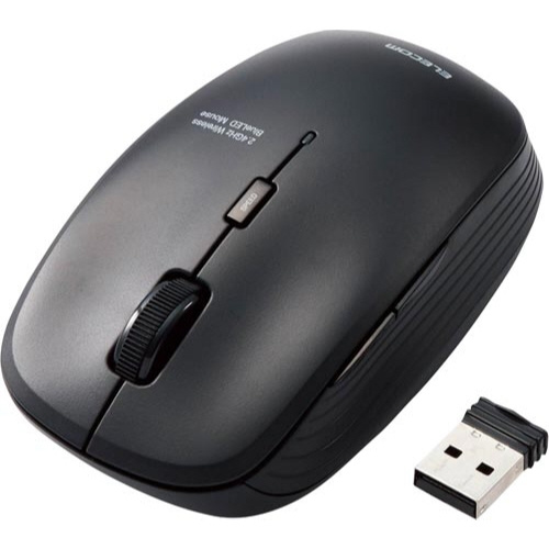 無線マウス　ＢｌｕｅＬＥＤ　５ボタン　静音　ブラッ