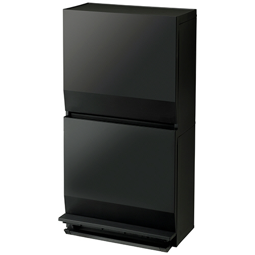 SOLOW 通路で使えるﾍﾟﾀﾞﾙ分別ｽﾄｯｶｰ 2段 45L ﾌﾞﾗｯｸ 1台画像