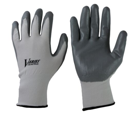 ニトリル背抜き手袋　ホワイト　L画像