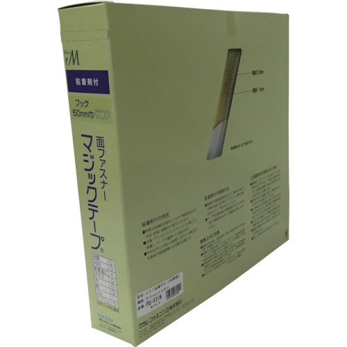 粘着付ﾏｼﾞｯｸﾃｰﾌﾟ切売り箱 A 50mm×25m ﾎﾜｲﾄ 1個画像