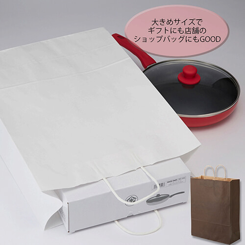 ギフトにピッタリ！温もりのあるこげ茶の手提げ紙袋