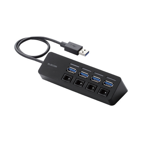 USBハブ　4ポート　個別スイッチ　USB3.0