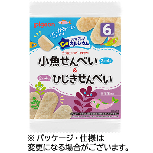 元気ｱｯﾌﾟｶﾙｼｳﾑ 小魚&ひじきせんべい 6ヵ月頃- 1ｾｯﾄ(384枚:16枚×24ﾊﾟｯｸ)画像