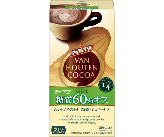 バンホーテンミルクココア 糖質60％オフ 5P 1パック（5本入）画像