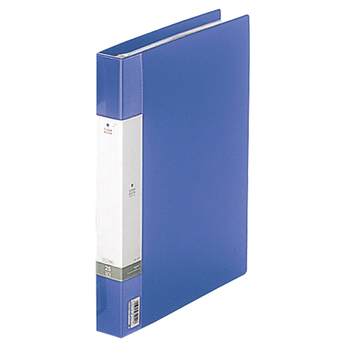 ﾘｸｴｽﾄ ｸﾘﾔｰﾌﾞｯｸ(ﾎﾟｹｯﾄ交換ﾀｲﾌﾟ) A4ﾀﾃ 30穴 25ﾎﾟｹｯﾄ付属 背幅35mm 青 1冊画像