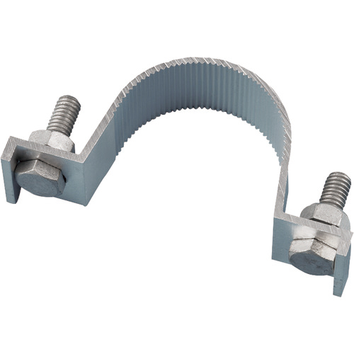 平ﾘﾌﾞ用取付金具 丸型ﾎﾟｰﾙ/片面表示 金具605U-S ﾎﾟｰﾙ径60.5mmφ ｱﾙﾐ 1個画像