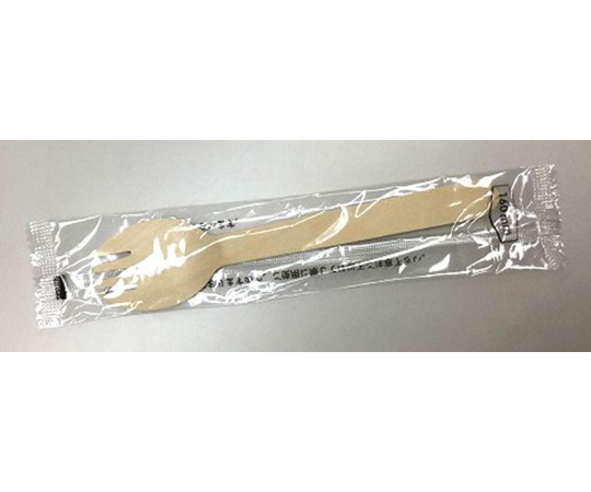 木製フォーク付スプーン160単袋入 透明 2000枚画像