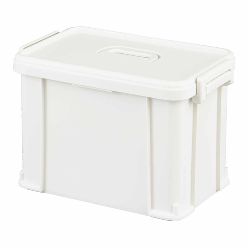 収納ボックス ナチュラトラックス 幅38.8×奥行24.6×高さ26cm 39L フタ付き ホワイト画像