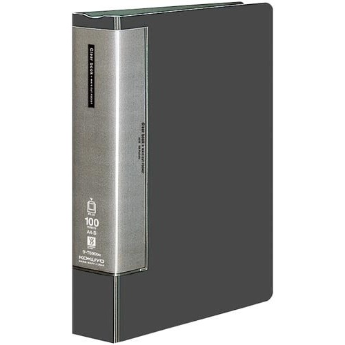クリヤーブックＷＣ　固定式Ａ４タテ１００枚濃灰５冊画像