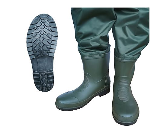 [LL]26.5-27.0cm 水中長靴(先芯入) 厚みのあるゴム製で、滑り止めのソールが特徴的な長靴