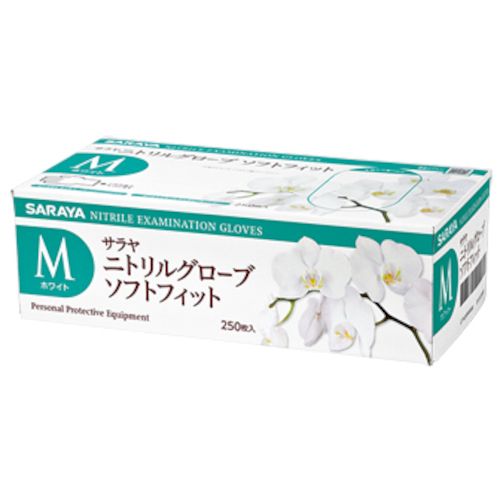 サラヤ　ニトリルグローブＳＦ２５０枚ホワイトＭ