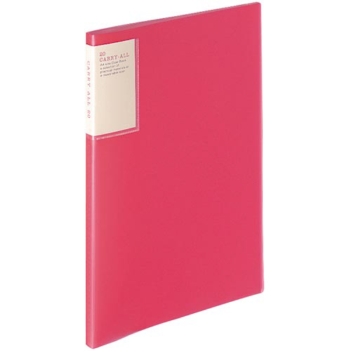 クリヤーブックキャリーオール固定背ポＡ４縦２０Ｐ桃画像