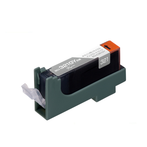 ﾘｻｲｸﾙｲﾝｸｶｰﾄﾘｯｼﾞ ｸﾞﾚｰ(染料) [ｷﾔﾉﾝ:BCI-321GY互換] ECI-C321GY 1個画像