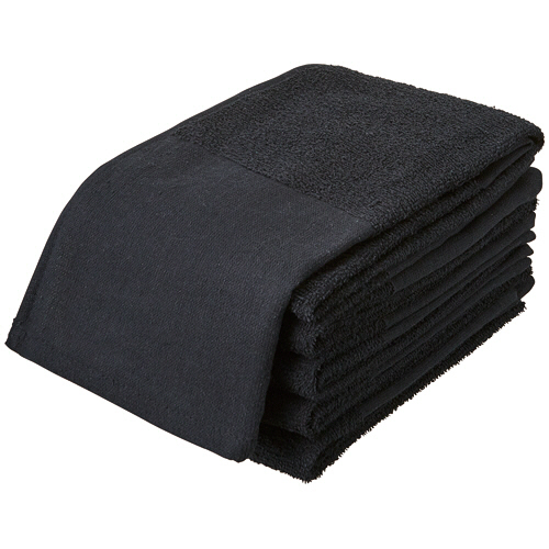 ﾛﾝｸﾞﾀｵﾙ ﾌﾞﾗｯｸ 1ﾊﾟｯｸ(5枚)画像