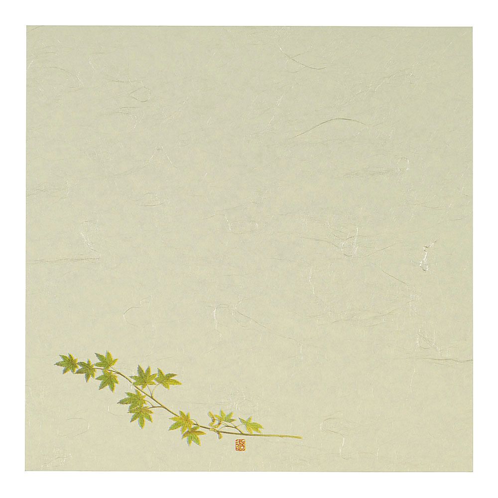 5寸懐紙 四季の花(100枚入) 緑もみじ画像