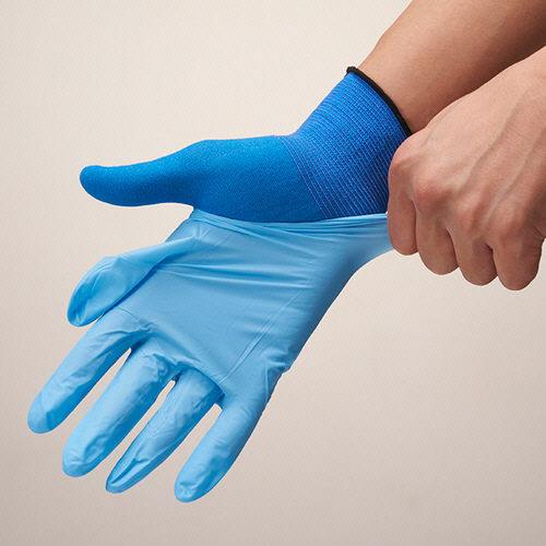 B0620 EXﾌｨｯﾄ手袋 L ﾌﾞﾙｰ 1ﾊﾟｯｸ(20枚)