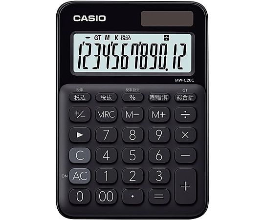 カラフル電卓　MW-C20C-BK　ブラック画像