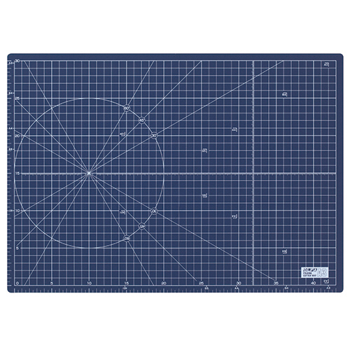 ふたつ折りｶｯﾀｰﾏｯﾄ A3 ﾈｲﾋﾞｰ (文具専用) 1枚画像