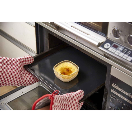 耐熱ガラス製保存容器3個セット　レッド 鮮やかな赤い蓋の付いた3つの容器が並んでいる様子
