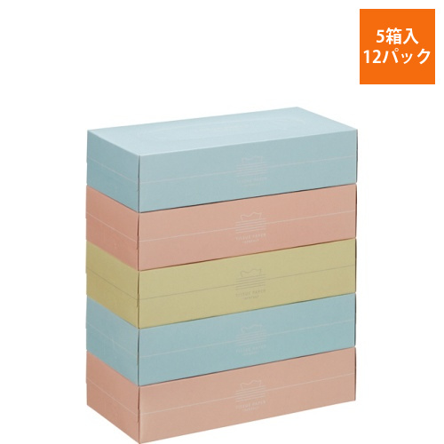 ティッシュペーパー　Pastel　150組/箱　1セット(60箱:5箱×12パック)画像