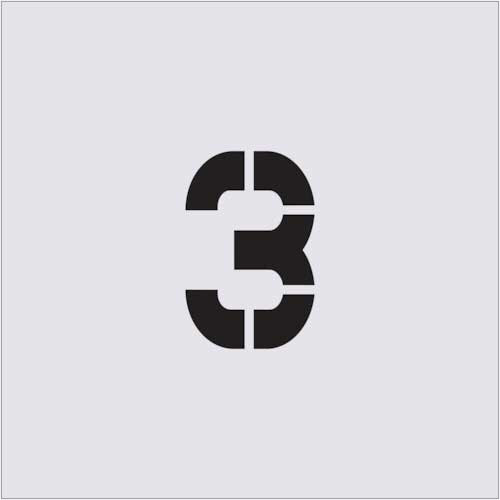 ｽﾃﾝｼﾙ 3 文字ｻｲｽﾞ100×65mm 1枚画像