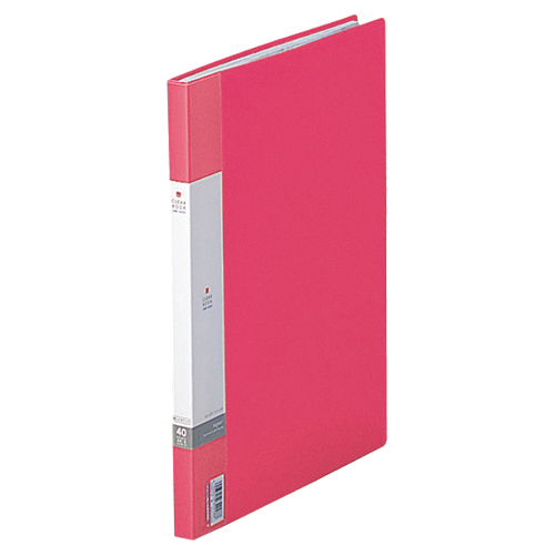 ﾘｸｴｽﾄ ｸﾘﾔｰﾌﾞｯｸ(ｻｲﾄﾞﾍﾞﾝﾂ)A4ﾀﾃ(見開きA3)40P(20ｼｰﾄ)D16mm 赤 1冊画像