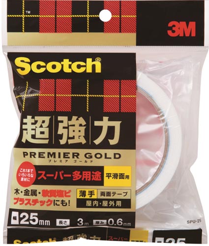 超強力　両面テープ　超多用途　薄手２５ｍｍ幅　１巻画像