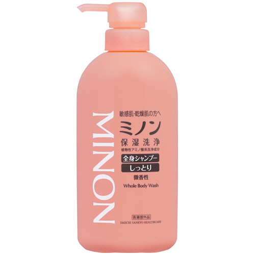 ﾐﾉﾝ 全身ｼｬﾝﾌﾟｰ しっとりﾀｲﾌﾟ 本体 450mL 1本画像