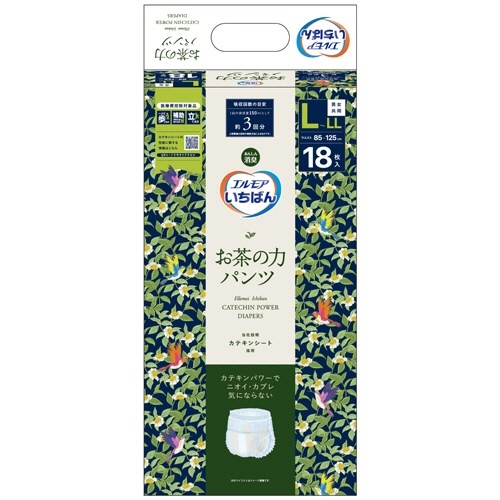 エルモア　いちばん　お茶の力パンツ　L-LL　1セット(72枚:18枚×4パック)画像
