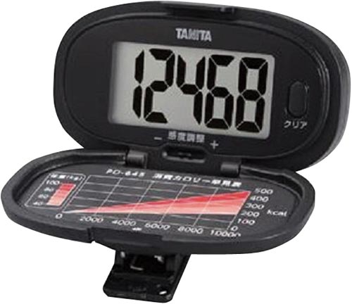 歩数計　ブラック画像