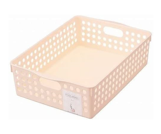 ストックバスケットB5浅型 ライトピンク