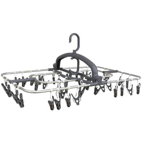 洗濯ハンガー アルモアカーサ 角ハンガー40ピンチ グレー画像