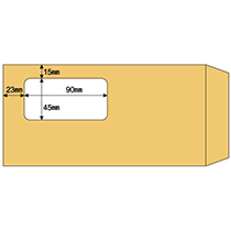 窓つき封筒 A4三ﾂ折用 ｸﾗﾌﾄ紙 1箱(100枚)