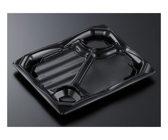 弁当容器 CT波音 V24-20C 黒-BK 本体 600枚画像