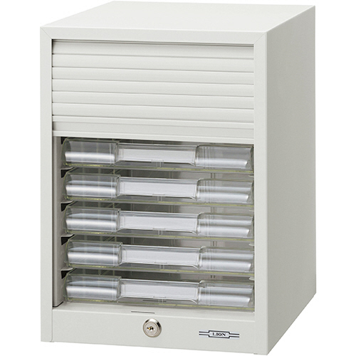 ｼｬｯﾀｰ扉付ﾚﾀｰｹｰｽ A4ﾀﾃ 7段 ﾗｲﾄｸﾞﾚｰ 1台画像