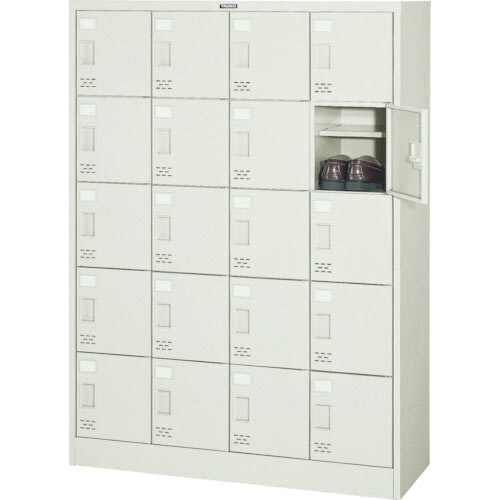 ｼｭｰｽﾞｹｰｽ 20人用 幅1050×奥行380×高さ1437mm 棚付 ﾈｵｸﾞﾚｰ 1台